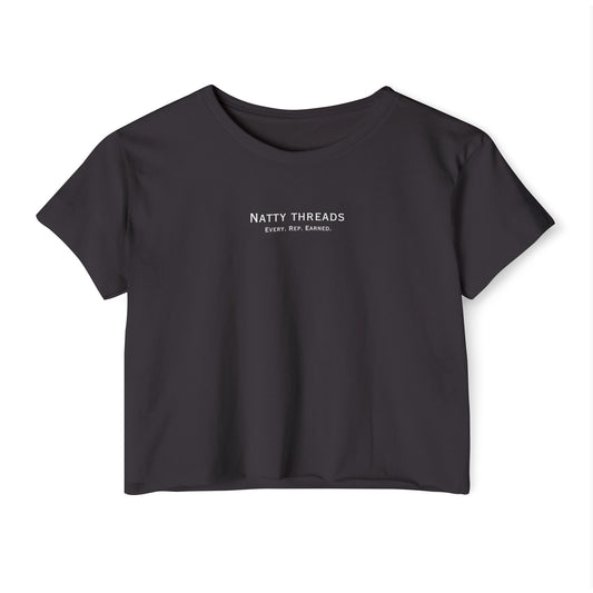 Natty Threads Women's Rich in Discipline, Poor in Shortcuts Crop Top
