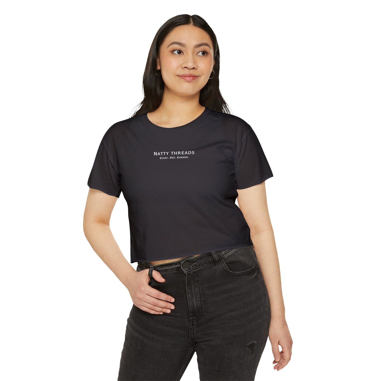 Natty Threads Women's Rich in Discipline, Poor in Shortcuts Crop Top